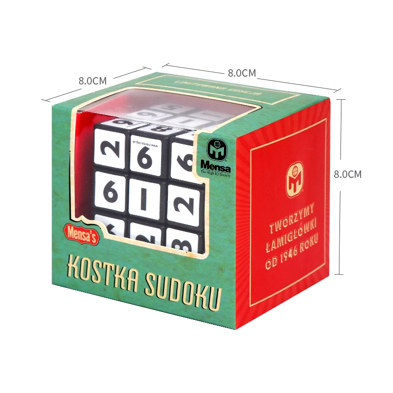 Mensa Sudoku Digital Cube Black Bottom White Sticker 57mm 3X3X3 Sudoku Cube Magic Cubes Educational Toys for Children Kids