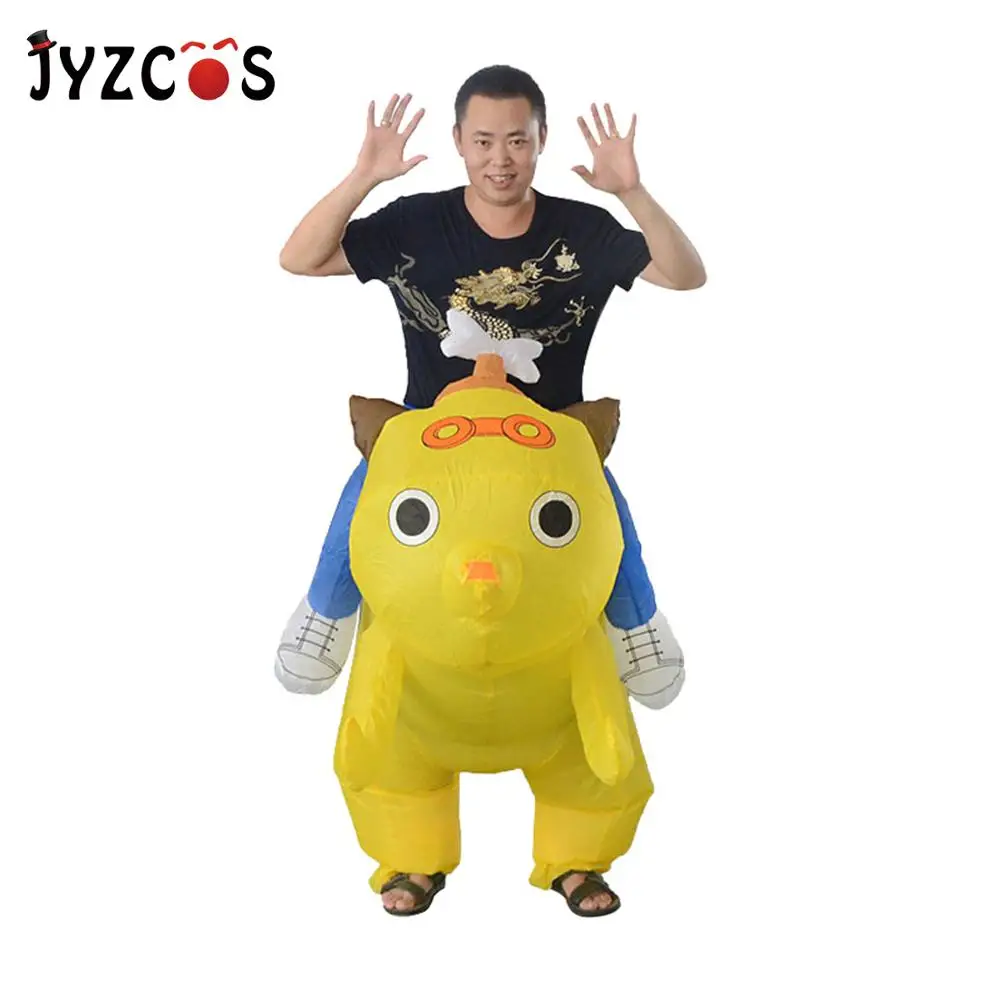 JYZCOS мультфильм маленькая Желтая Собака надувные костюмы Хэллоуин одежда макияж Рождественский костюм реквизит шитье яркие аниме косплей