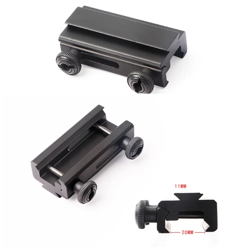 Rail Adapter Converter Dovetail 20MM to 11MM Picatinny Rail Fit 11MM Scope Rail Mount for Hunting Riflescope Sight Flashlight 1