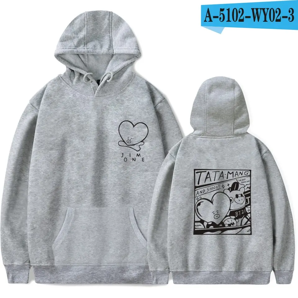 gray Kpop Bangtan Jin V Harajuku толстовки модные теплые мягкие мужские/женские 6 цветов толстовки размера плюс Топы - Цвет: gray