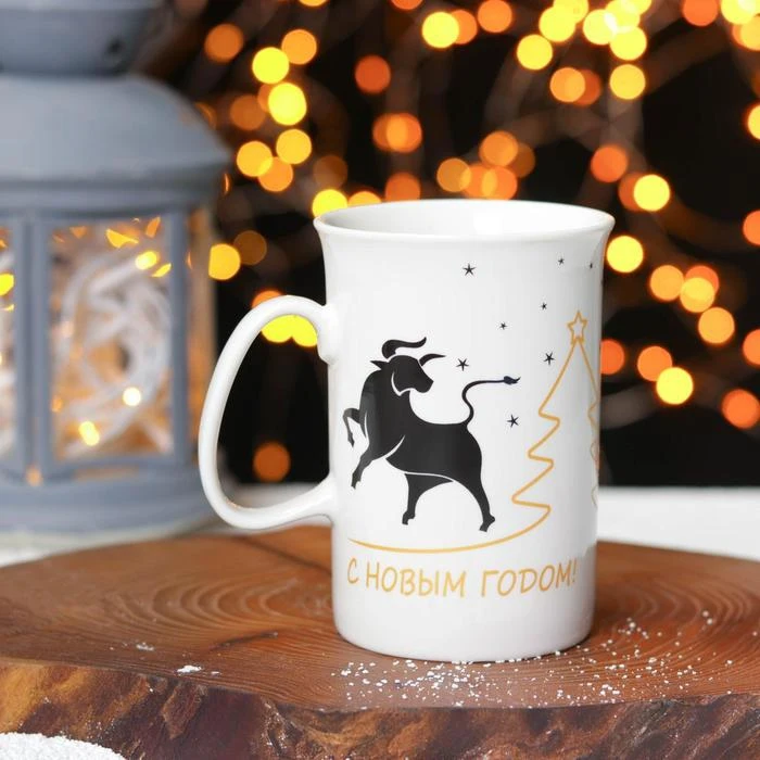 Кружка Новый год. Золотая ель 300 мл|Кружки| |