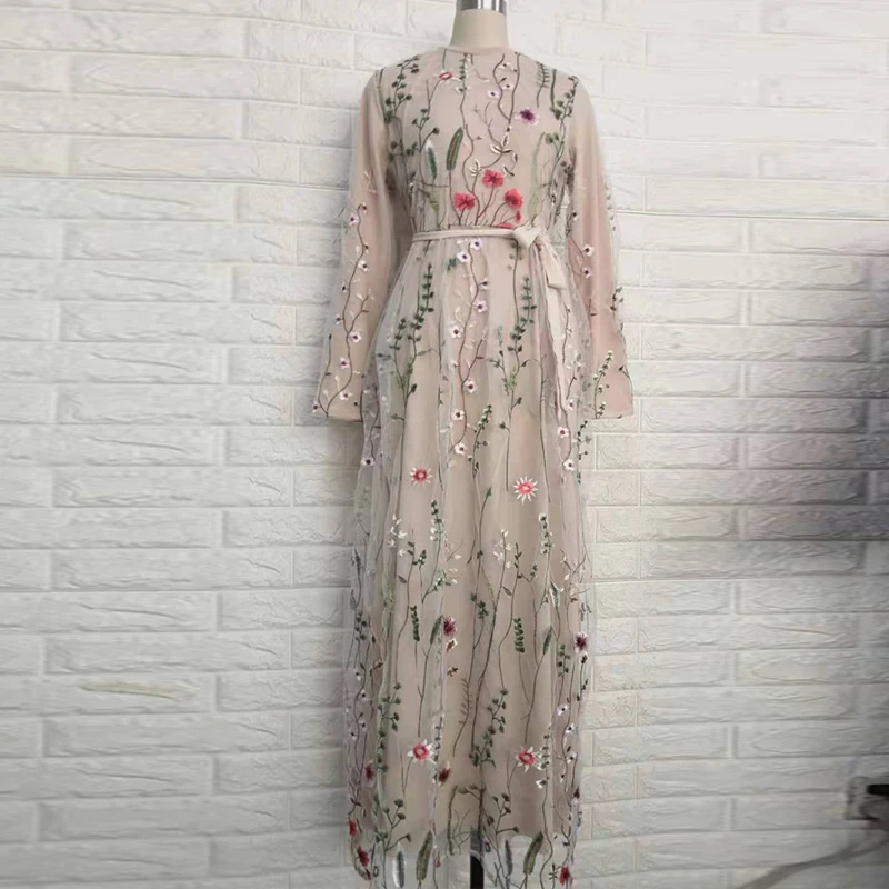 Abaya Турецкий Арабский мусульманский хиджаб Длинное Макси платье Caftan Дубай, кафтан, Исламский Одежда Tesettur Elbise Vestidos одеяние мусульмане