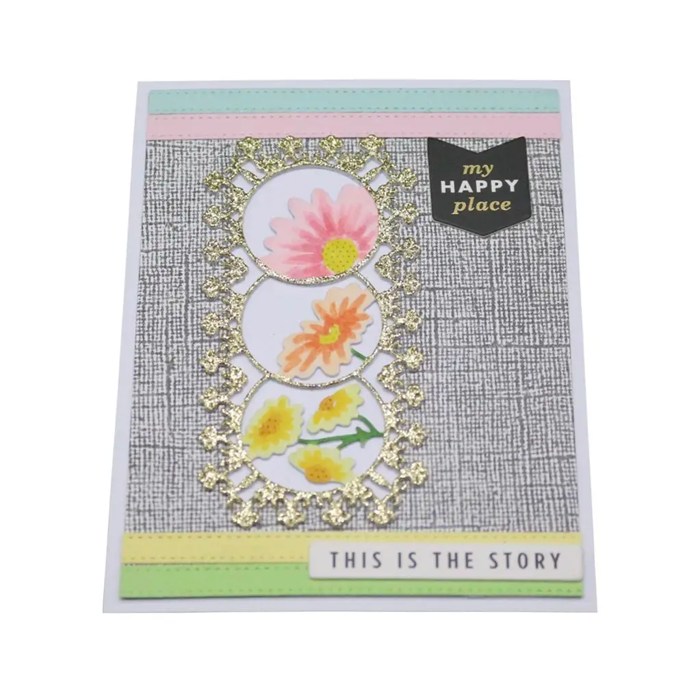  Yfashion Carbon Steel Cutting Dies for DIY Flower Pattern Scrapbook Background/Envelope Lace/Invita - 4000106507559