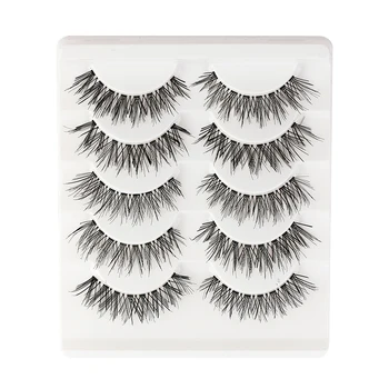 

5 Pairs Natural Thick False Eyelashes Fake Lashes Makeup Kit 3D Faux Mink Lashes Eyelash Extension Mink Eyelashes Maquiagem