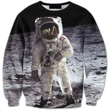 

CNUUIKOOEK Sweatshirts Men's 3D Astronaut Printed Hoodie Long Sleeve Pullover Popular Brand Men's Hoodies