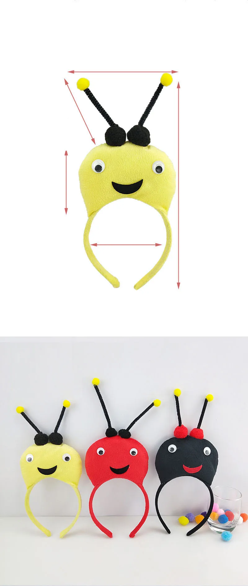 Children Kids Boy Girl 3D Bee Headband Animal Cosplay Costume Head Wear Birthday Party Decor Halloween Carnival Christmas Children Kids Boy Girl 3D Bee Headband Animal Cosplay Costume Head Wear Birthday Party Decor Halloween Carnival Christmas