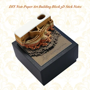 

New Home Office Decor DIY Note Paper Art Building Block 3D Stick Notes Convenience Stickers Papers Card Craft Creative Post Note