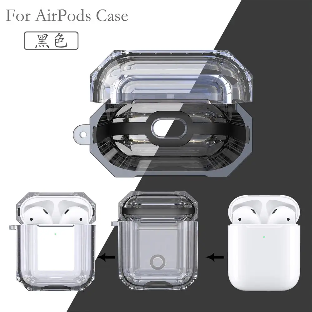 Для Apple AirPods 2 Чехол Сумка прозрачный, Мягкий Силиконовый противоударный защитный чехол для AirPods 2 Earpods чехол Аксессуары