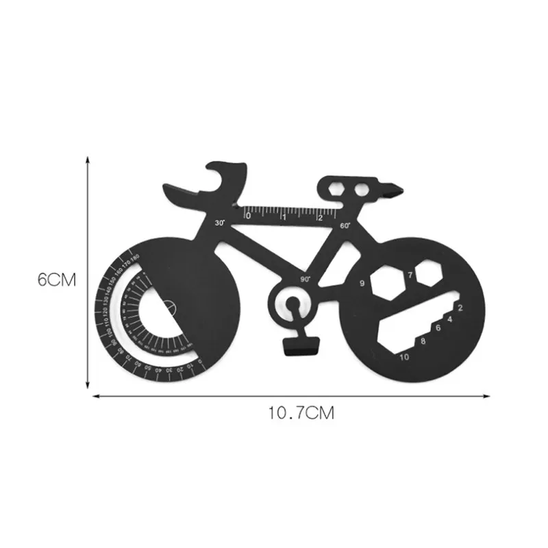 Забавный велосипедов Форма ключ, дюймовый стандарт мульти инструмент многоцелевого ремонт горного велосипеда спица ключ инструмент Портативный Открытый Кемпинг Edc инструмент