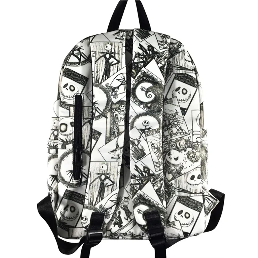 Нейлоновый рюкзак Jack Skellington «Кошмар перед Рождеством», школьный рюкзак на молнии для подростков и студентов, дорожная сумка для ноутбука, сумка для книг