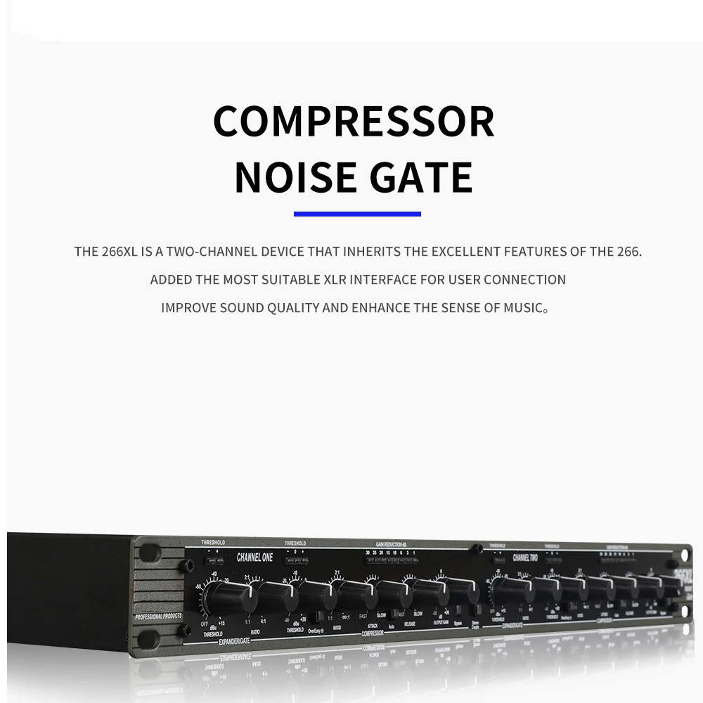 Dispositivos para Sistemas de Som Profissional para Aparelhos de Som Amplificador de Precisão e Compressor de Canal Drive Limitador Duplo dj 266xl - Image 5