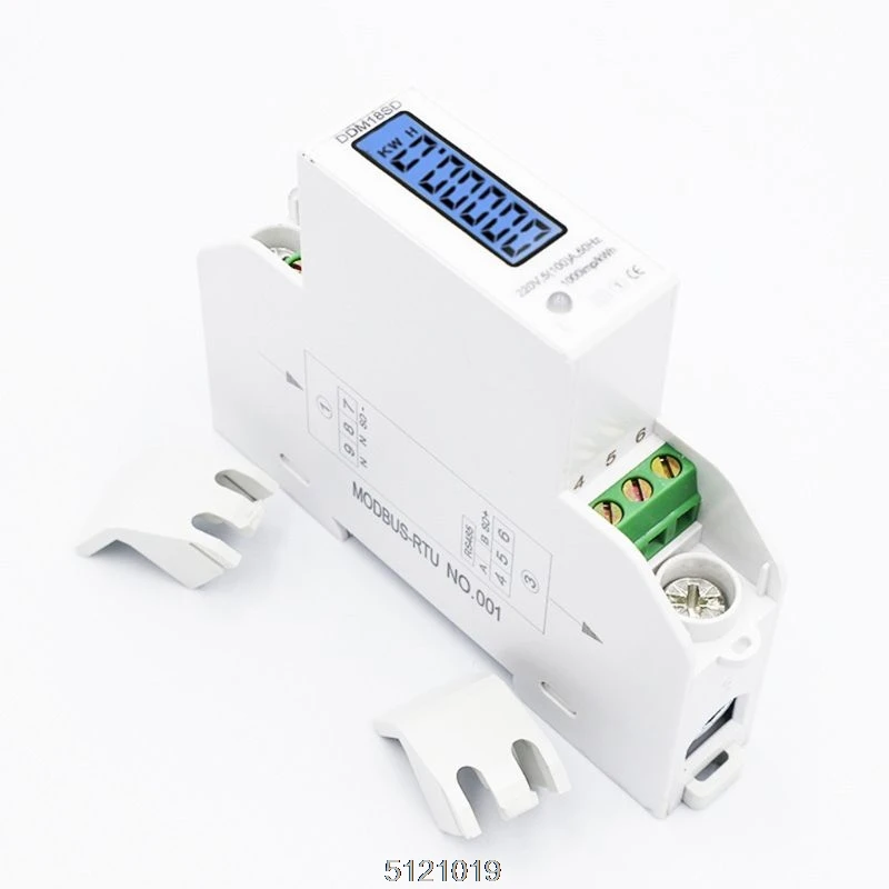 5(100A) электричество однофазный din-рейку RS485 Modbus-RTU измеритель энергии