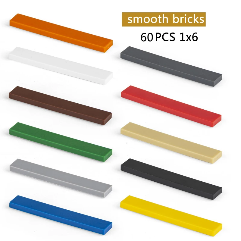 Moc Creative Enlighten Brick 1x8 60pcs DIY Classic smooth Building Blocks Compatible with Assembles Particles | Игрушки и хобби