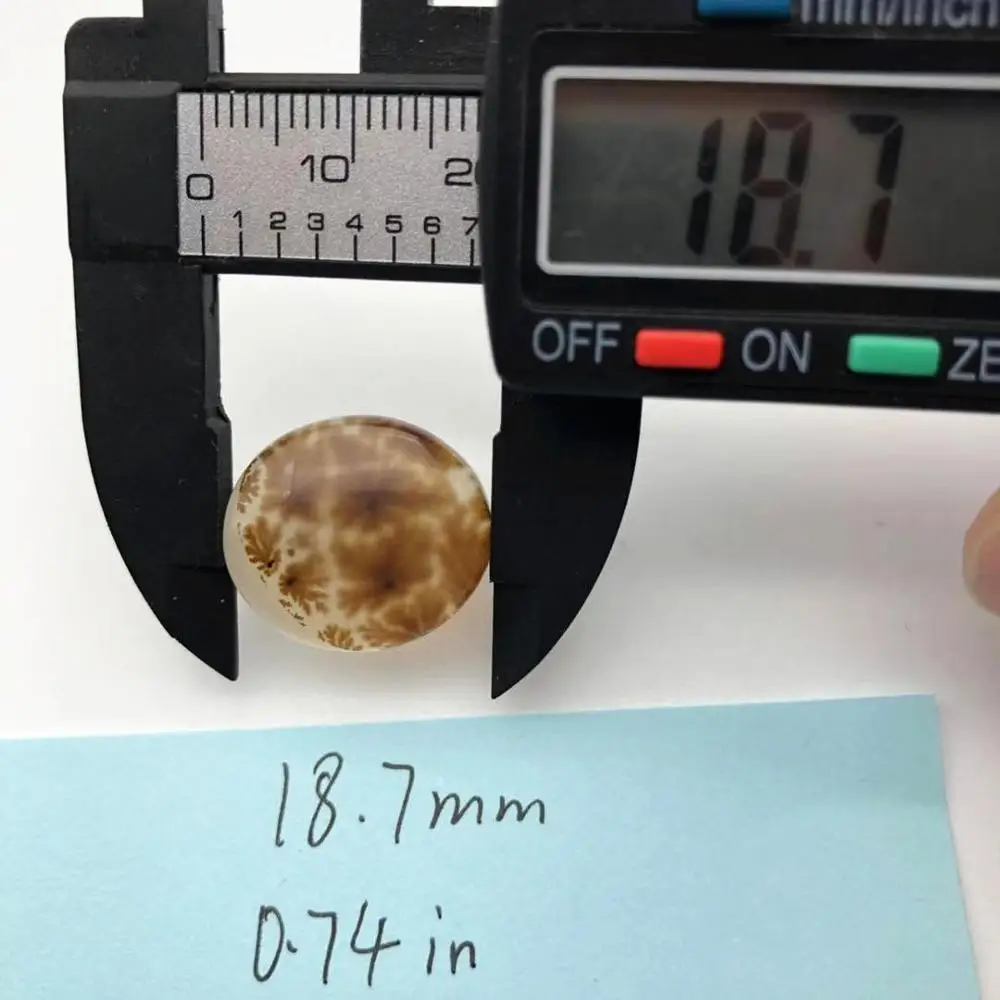 A03 Natural Dendritic jasper pendant ring Healing gemstones stones Polishing Flower agate crystal tree wicca supplies - Цвет: A03