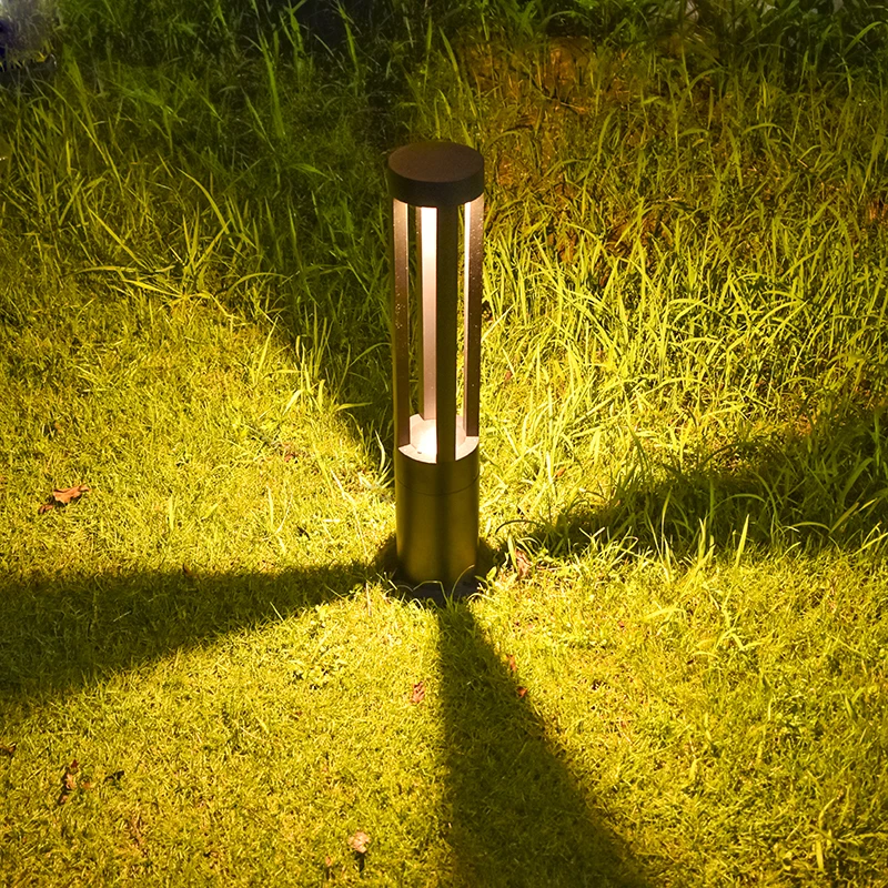 Outdoor LED Lawn Lamp Waterproof IP65 New Style Aluminum Pillar Garden Light Path Round Landscape Pathway Light Lawn Lights