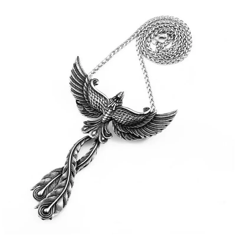 Fashion Creative Phoenix Metal Pendant Necklace Lady Retro Party Jewelry Accessories Gift | Украшения и аксессуары