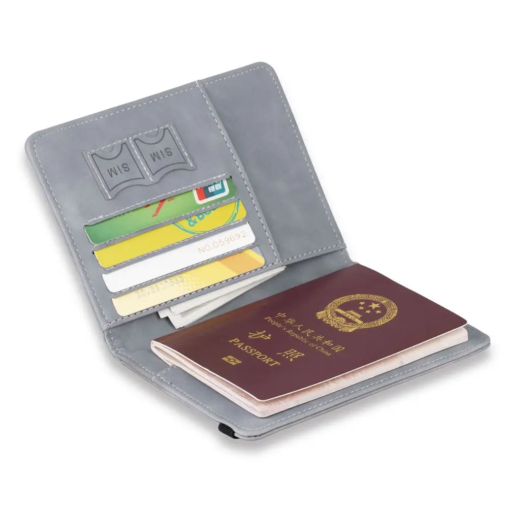 TOURSUIT PU Leather RFID Blocking Business Passport Covers Holder Bank Card ID Wallet Case Travel Accessories for Women Men