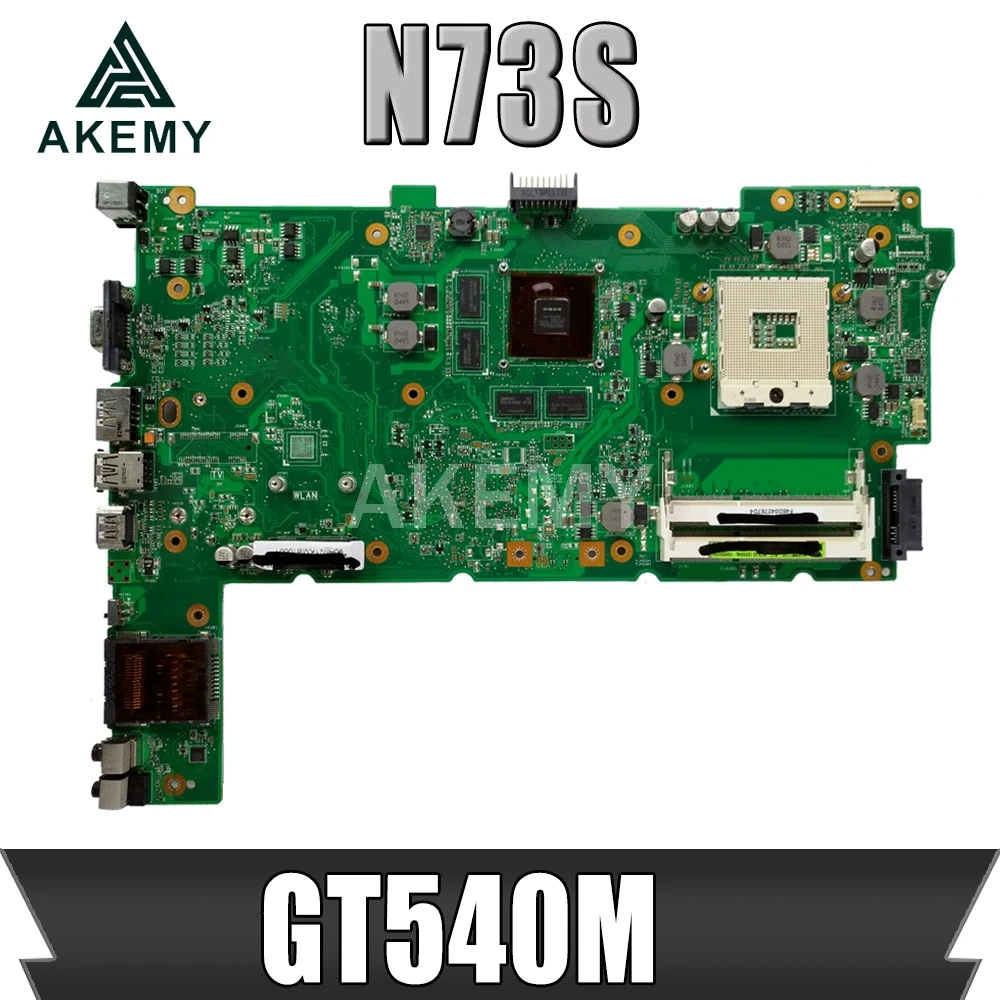 Для ASUS N73S N73SV N73SM материнская плата для ноутбука GT540M видеокарта Mianboard  | Материнские платы для ноутбуков -33007242929