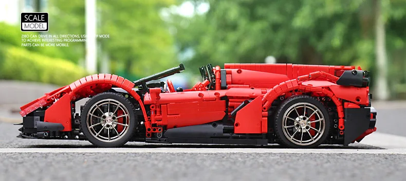 Yeshin 20091 моторная техника, автомобиль, MOC-10559, Veneno Roadster, автомобильный мотор, функциональные машины, строительные блоки, кирпичи, детские рождественские игрушки