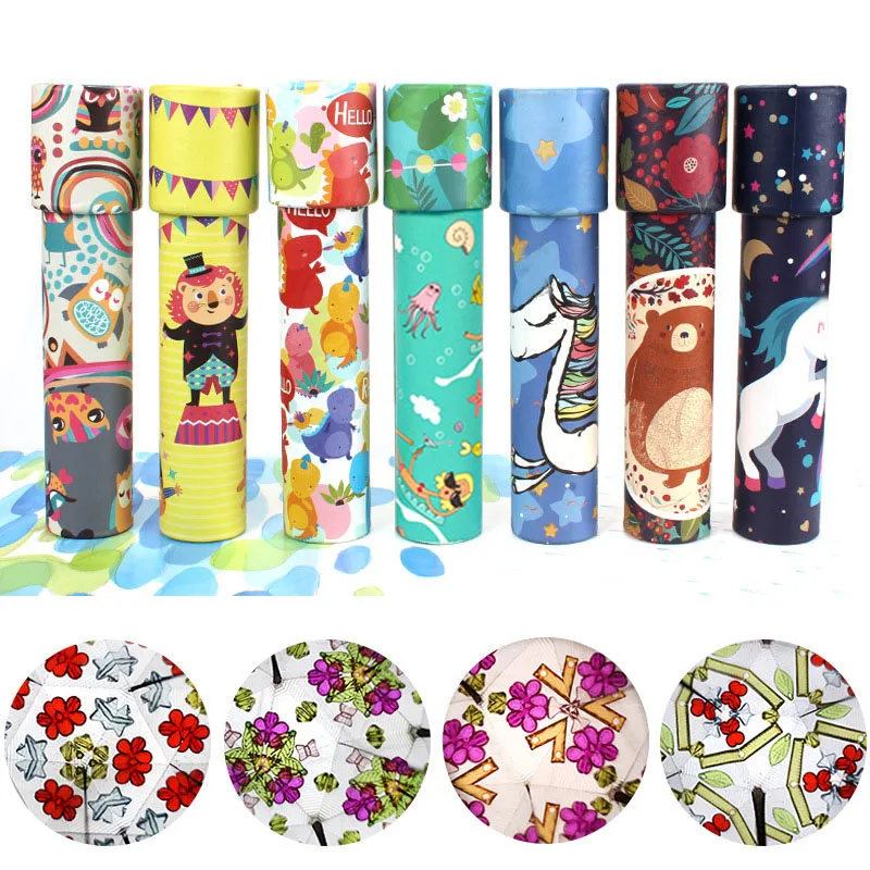 High Children Classic Toy Kaleidoscope Rotatable Top Toddler Sensory Toys Kids Gift KTC 66