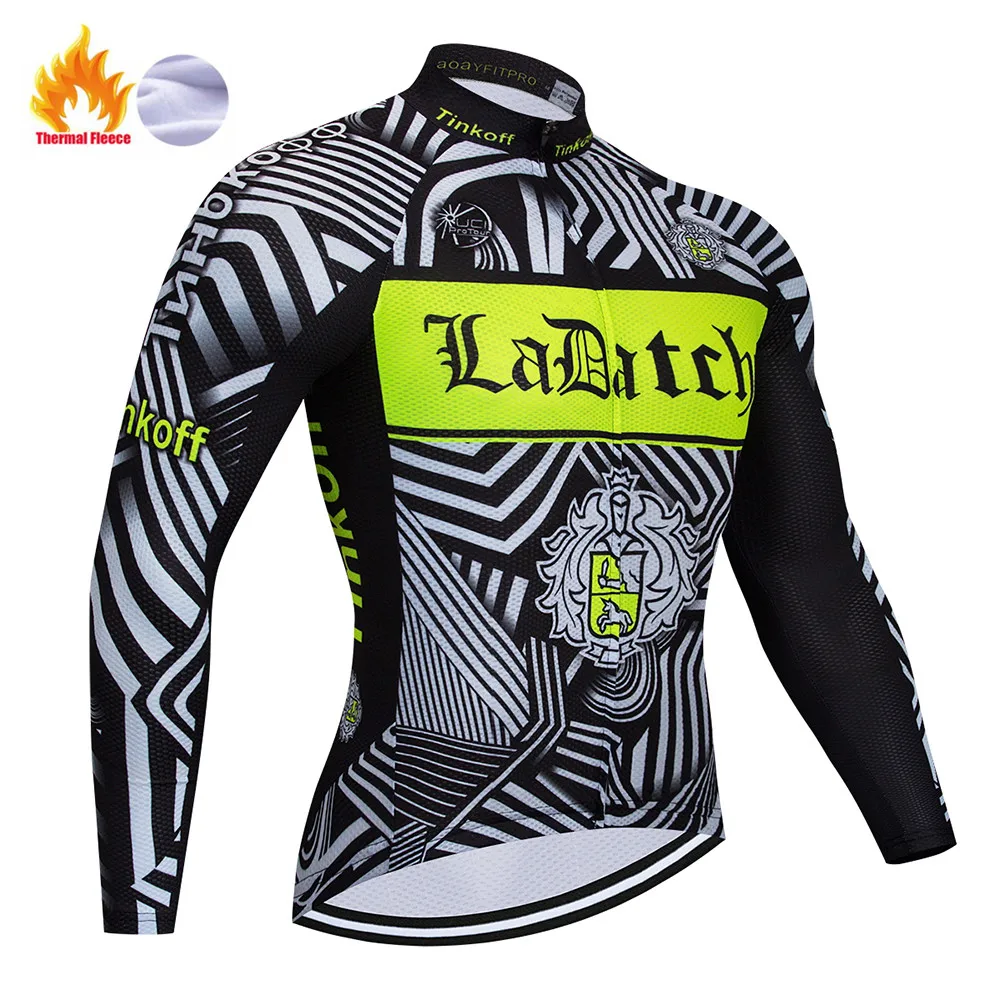 Tinkoff Pro Зимняя Теплая Флисовая велосипедная футболка Ropa Ciclismo Mtb с длинным рукавом мужская велосипедная Одежда Майо теплое пальто