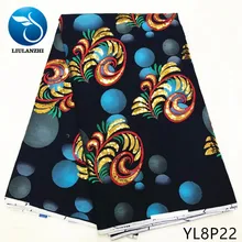 LIULANZHI африканские восковые ткани новые блестки вышивка воск хлопок ткань для платья 6 ярдов Анкара настоящий воск ML8P18-ML8P28