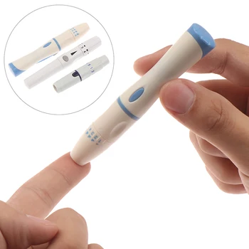 Lancet Pen Lancing Device For Diabetics Blood Collect 5 Adjustable Depth Blood Sampling Glucose Test Pen
