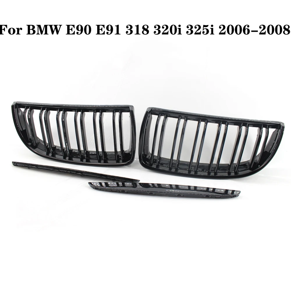 

Car Dumb Black Front Kidney Grill Grilles For BMW E90 E91 318 320i 325i 330i 2006-2008 Auto Intake Grille