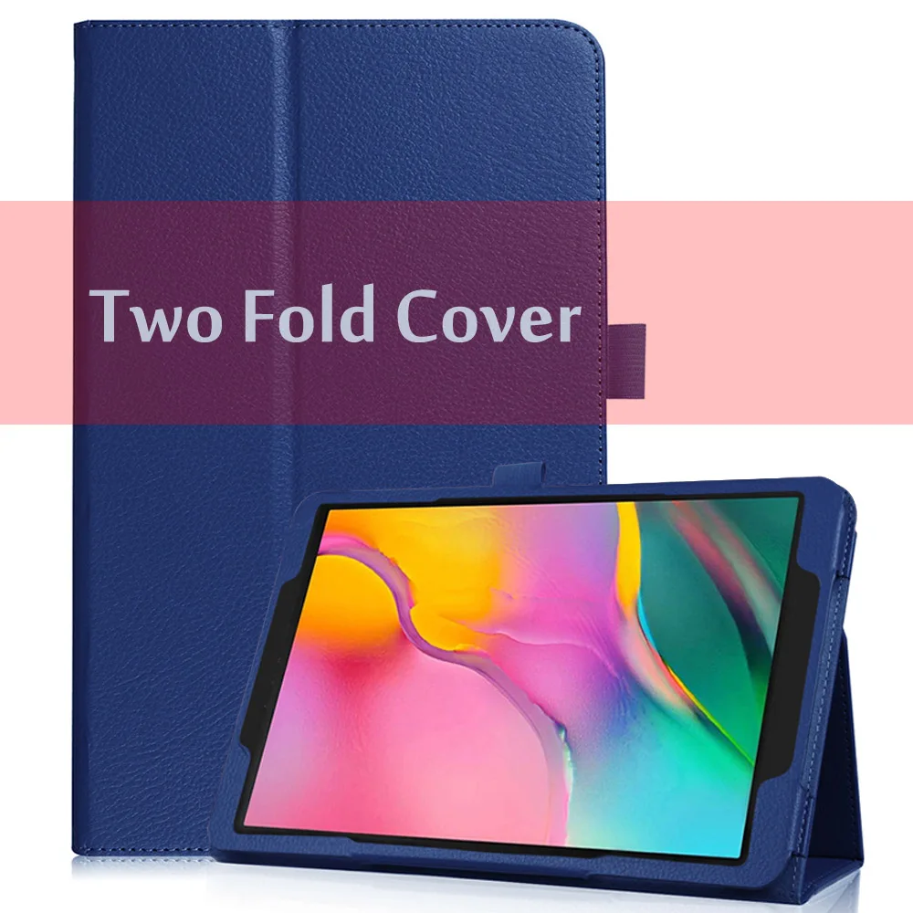 Вращающийся на 360 из искусственной кожи чехол для samsung Galaxy Tab A 8,0 T290 T295 T297 чехол Tab A 8,0 SM-T290 SM-T295 чехол - Цвет: Fold Dark Blue