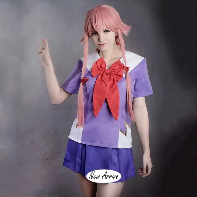 Mirai Nikki Future Diary Yuno Gasai Cosplay Costume