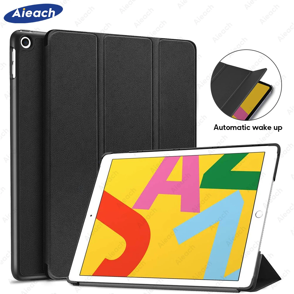 

For iPad 10.2 Case 2019 PU Leather Smart Magnetic Auto Sleep/Wake Cover Trifold Stand Case For iPad 10.2 7th Generation Funda