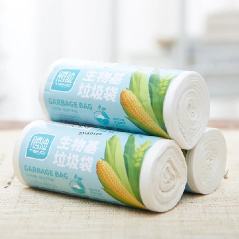 Flat Mouth bio-based Degradable Garbage Bag Biodegradable Environmentally Friendly Disposable Toilet Cleaning Plastic Bags | Дом и сад