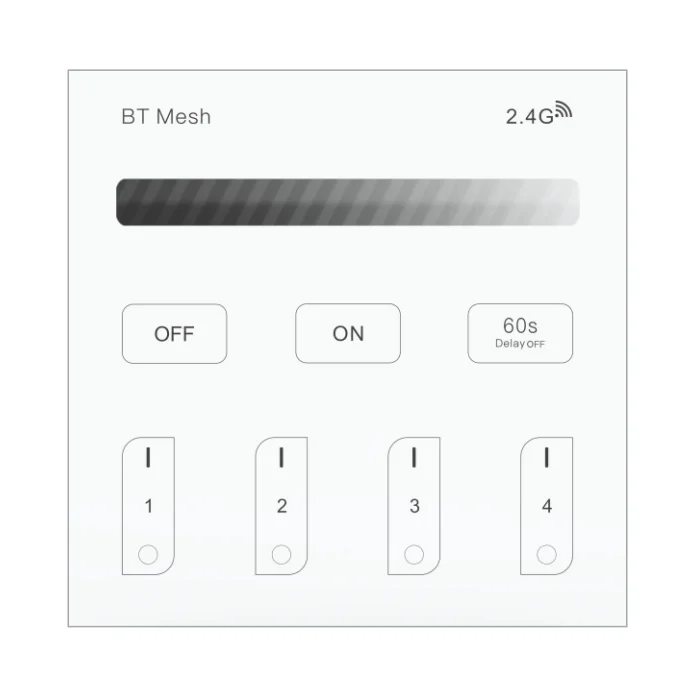 monochrome 4 зоны 2,4 ГГц Беспроводная зона WI-FI переключатель сенсорной панели/RGBW/RGB+ CCT светодиодный Smart ПДУ - Комплект: monochrome