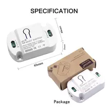 Mini Smart Wifi Schalter 110V 220V 10A Fernbedienung Relais Breaker Timer Intelligente Brechen Module Arbeit Mit Amazon Google hause Dropship