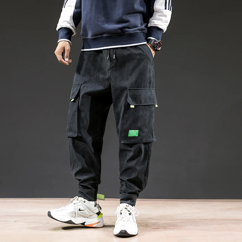

Men's Autumn Loose Safari Style Joggers Men Harajuku Pockets Harem Pants Male 2020 Fashion Loose Trousers 5XL Pants
