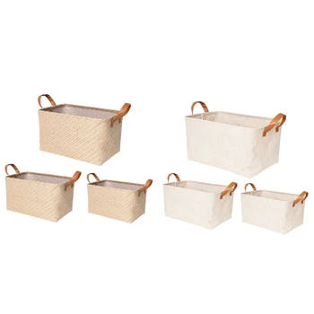 

New Foldable Storage Shelf Basket Set of 3,Organizer Bin Laundry Hampers Baskets for Toys, Home Closet, Laundry