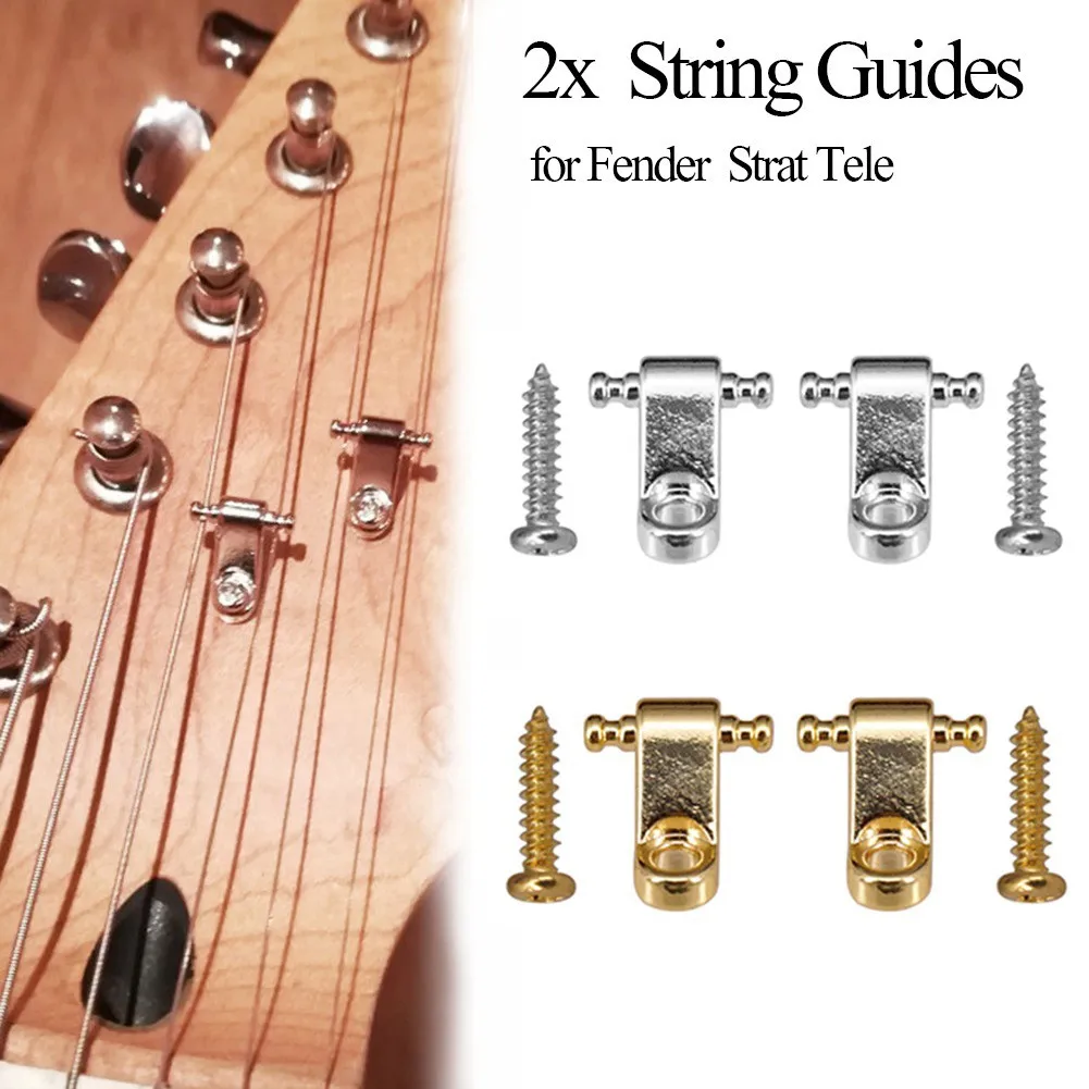 

1 Pair Electric Guitar String Trees Retainer Guides Iron 10 X 3mm Musical Stringed Instruments Guitar Parts For FD Strat Tele