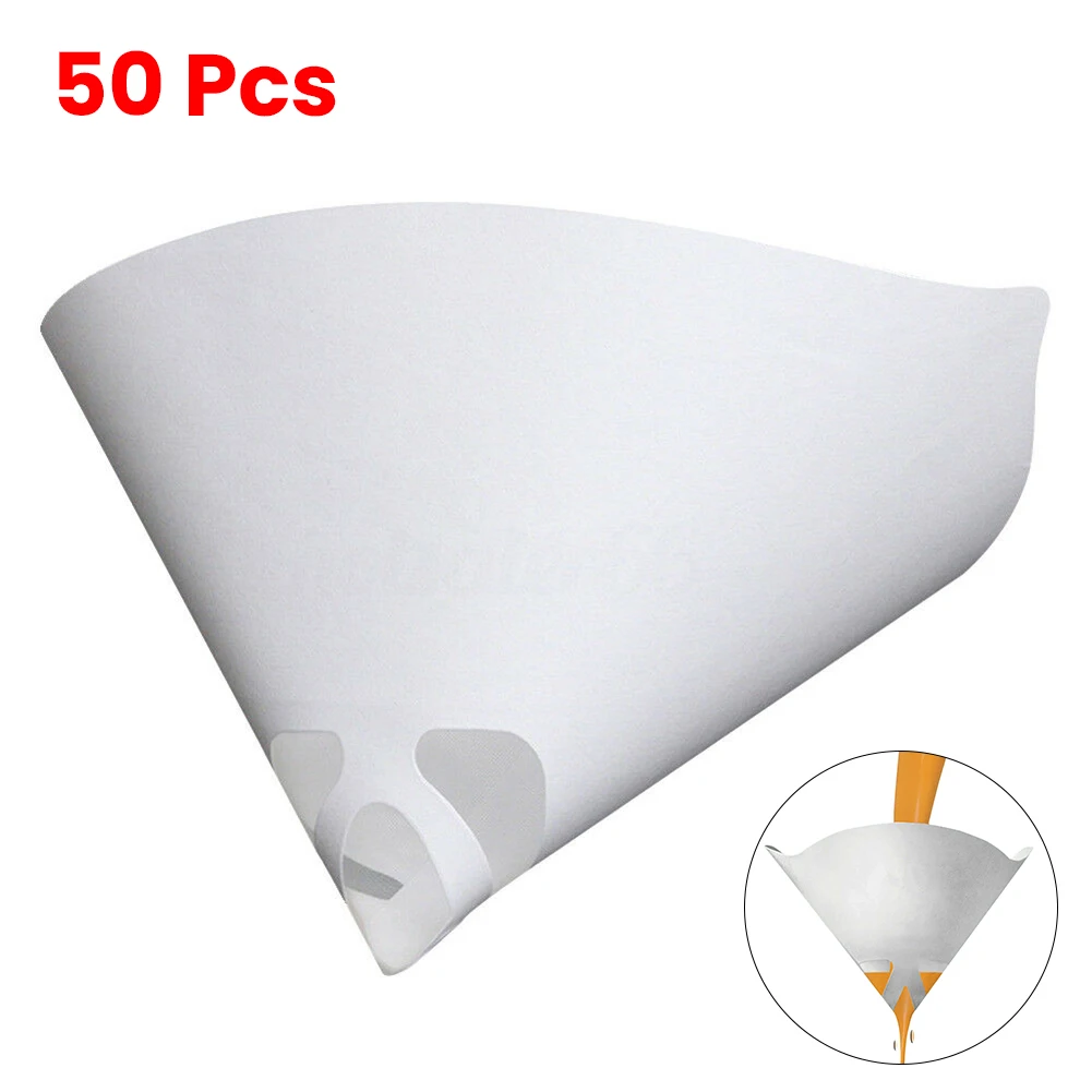 

50Pcs Filters Purifying Cup Micron Nylon Conical Paper 100 Mesh Paint Strainers