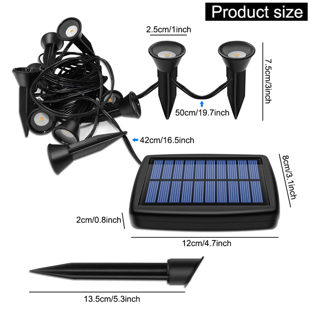 Luce da prato Luce solare a LED Luce solare a fiamma COB Lampada da giardino Lampada da prato Lampada da esterno a LED Luce a picchetto Luce da terra Lampada da giardino Lampada da paesaggio Lampada da prato Strada_voghion.com