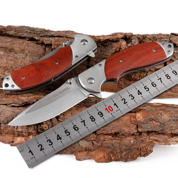 

New Folding Knife 7Cr17Mov Blade Wood Handle 20cm Sharp Camping Knives Survival Tactical Hunting Camping Knifes EDC knives