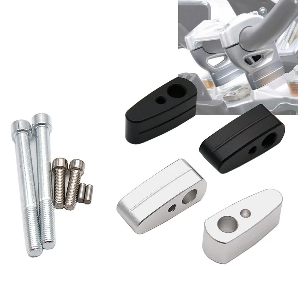 

1 Pair Motorcycle Flat Handlebar Riser Extension Base Adapter Mount with Screws for BMW R NINE T 2014 2015