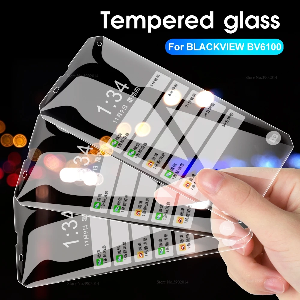 

3PCS Transparent Tempered Glass For BLACKVIEW BV6100 BV 9500 PLUS 9600 9700 PRO 9H Front Screen Protector Clear Protective Glass