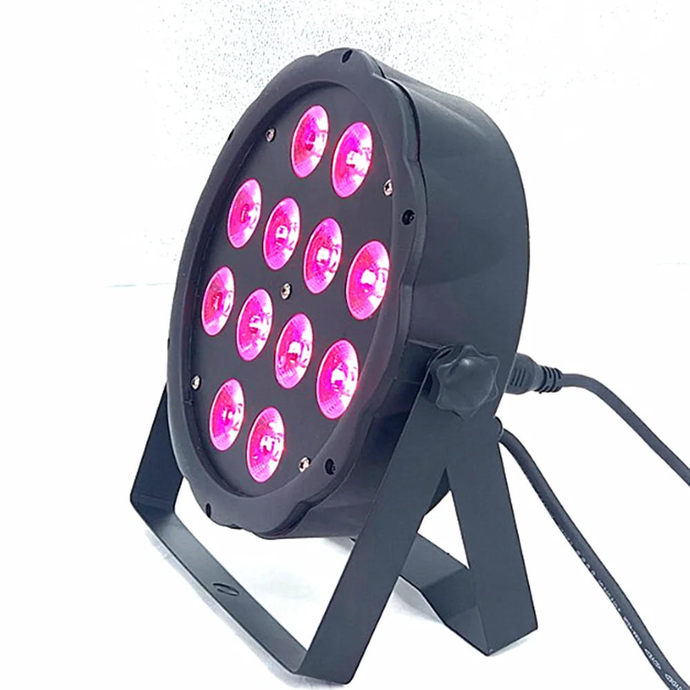 Плоский светодиодный светильник SlimPar RGBWA УФ 6 в 1 DJ сценический dmx par 7x12W 12x18W|Эффект освещения сцены| |