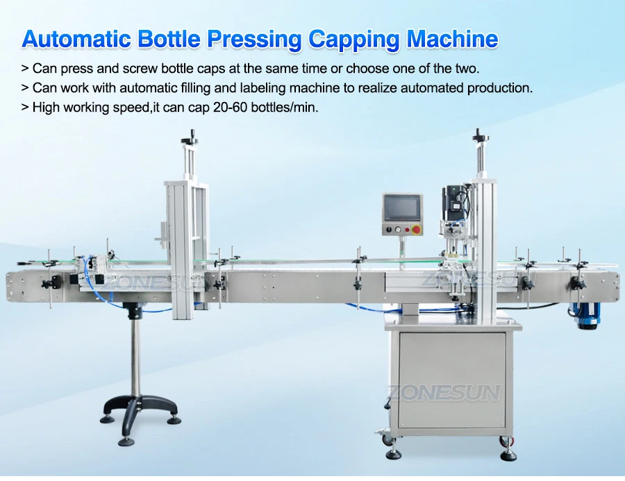 ZONESUN ZS-XG16DV Custom Automatic Capping Machine Wine Bottle Cork Cap Pressing Machine Screw Cap