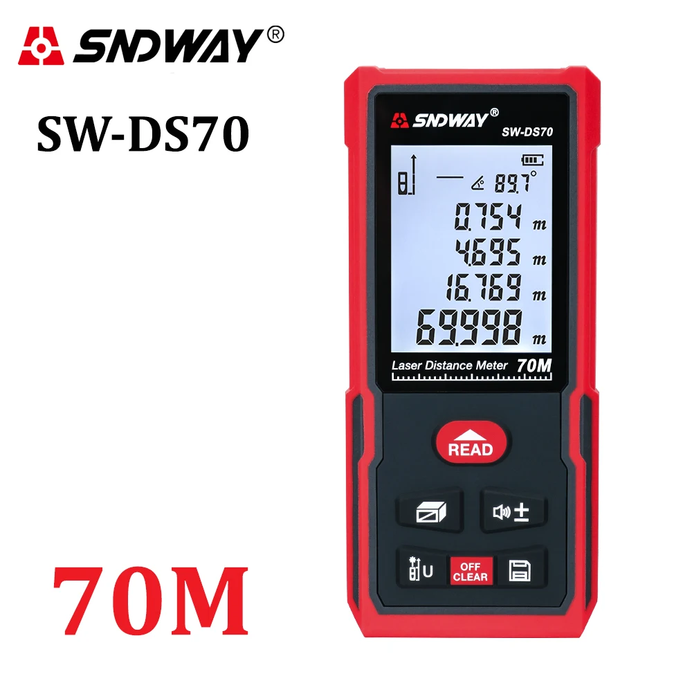 SNDWAY Laser Distance Meter Range Finder 120m 100m 70m 50m Laser Tape Measure Rangefinder Roulette Trena Ruler Measuring Device SNDWAY Laser Distance Meter Range Finder 120m 100m 70m 50m Laser Tape Measure Rangefinder Roulette Trena Ruler Measuring Device