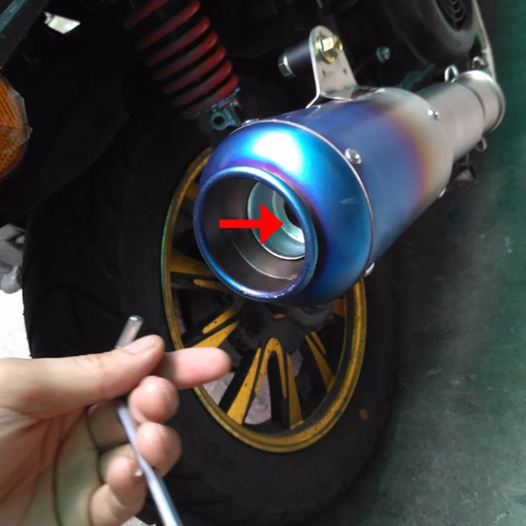 New Arrival 45MM Universal Motorcycle Exhaust Can DB Killer Silencer Removable Muffler Baffle Black