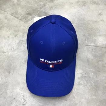 

Vetements Blue France Flag Embroidery Women Men Unisex Caps Hats
