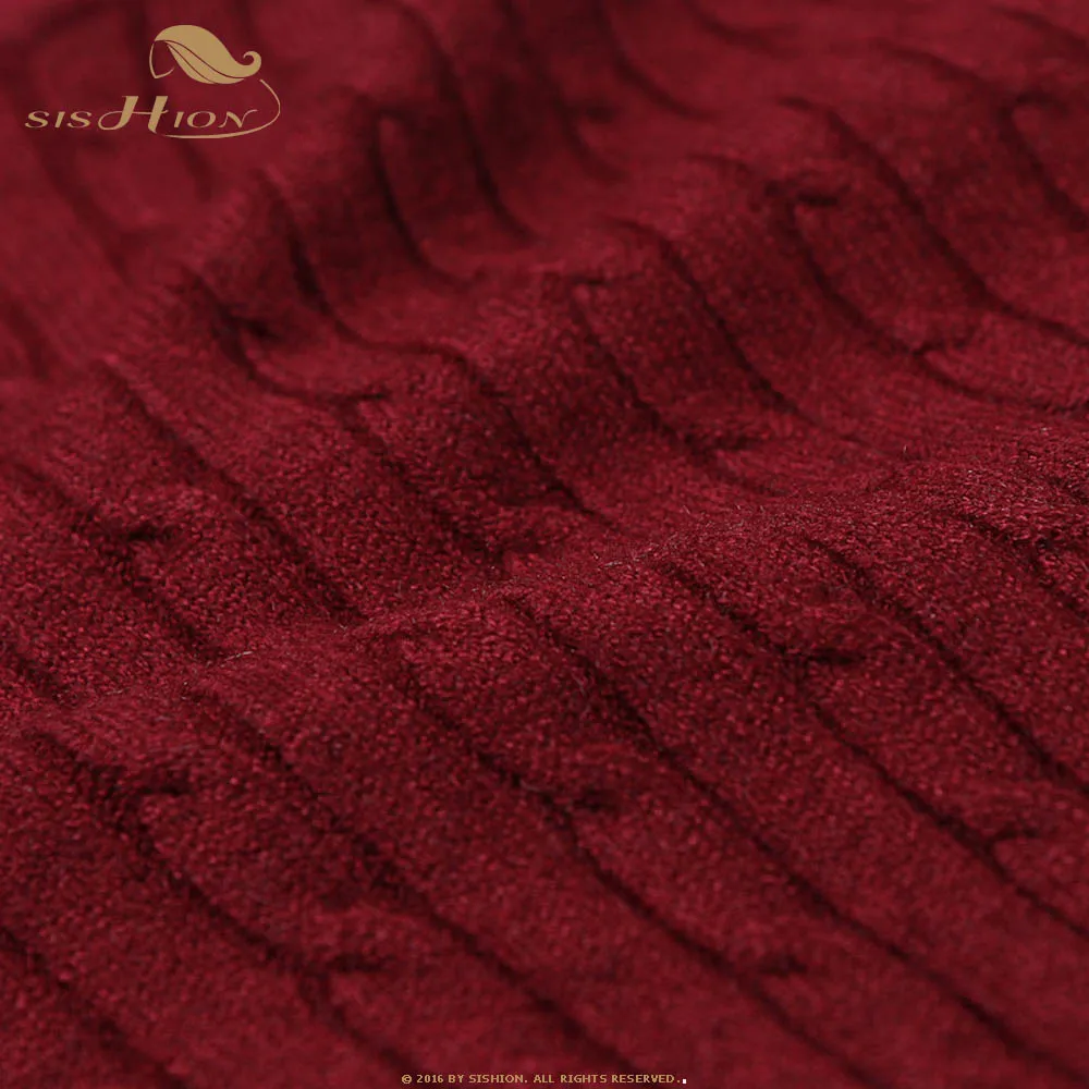 SISHION Autumn Warm Turtleneck Sweater Men Fashion Solid Knitted Mens Sweaters QY0336 Casual Men Slim Pullover