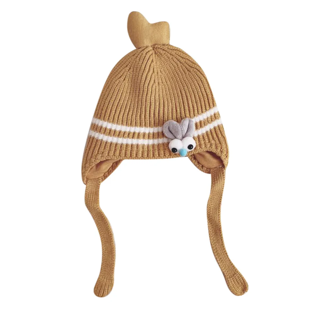 Зимняя теплая шапка для новорожденных мальчиков и девочек; вязаная шапка-ушанка; ;#4
