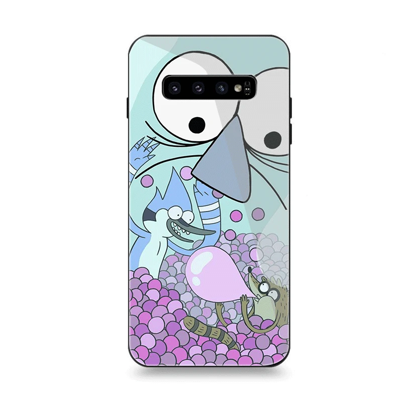 Чехол для телефона Стекло для samsung A70 A50 A30 A40 A20 A60 A10 S7 край S8 S9 S10 Plus Note 8 9 крышка обычное шоу